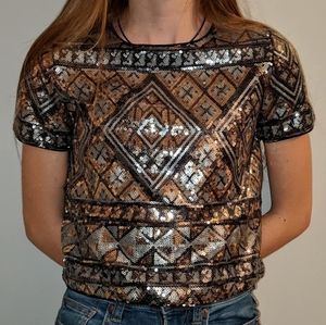 Sequined patterned shirt